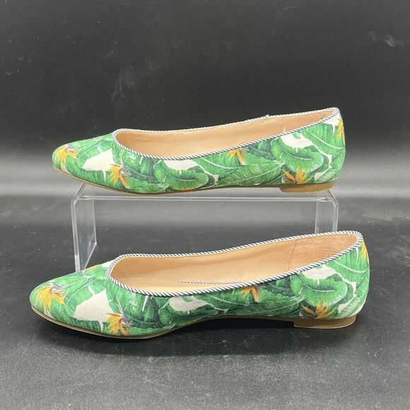 Kelly and Katie Decotis Tropical Flats Womens size 6 office vacation palm leaf - Picture 2 of 8